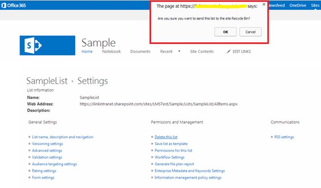 confirmation pop up page in sharepoint